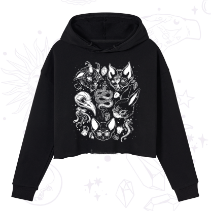 Purplehecate Familiar Spirits Crop Hoodie