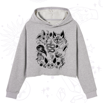 Purplehecate Familiar Spirits Crop Hoodie