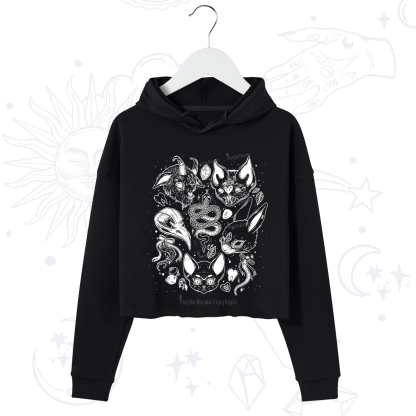 Purplehecate Familiar Spirits Crop Hoodie