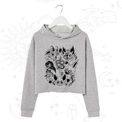 Purplehecate Familiar Spirits Crop Hoodie