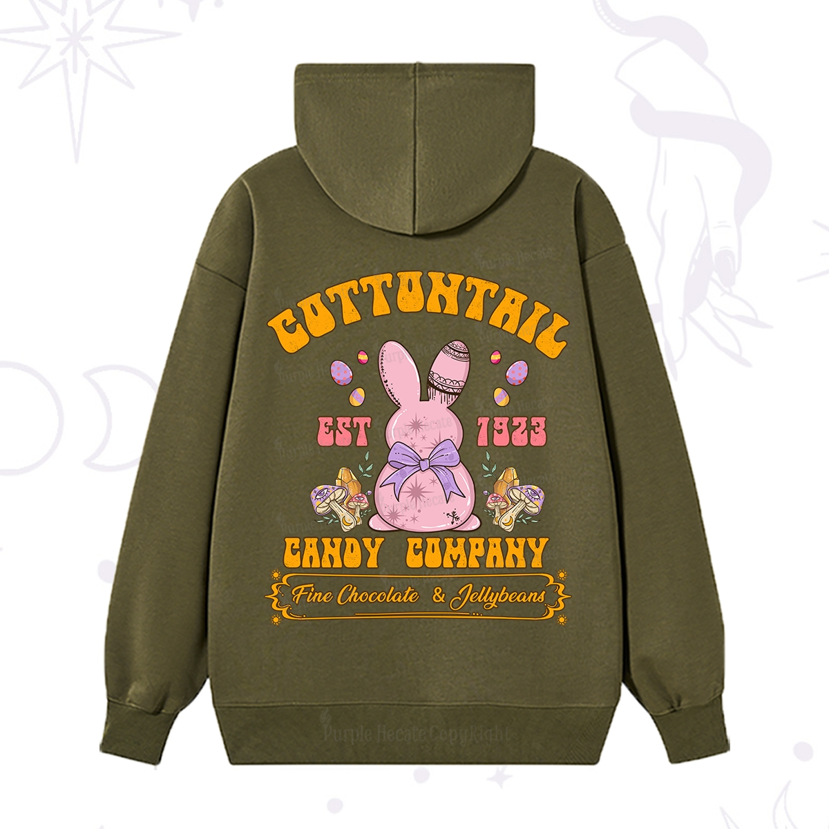 Purplehecate Cottontail Candy Company Easter Hoodie
