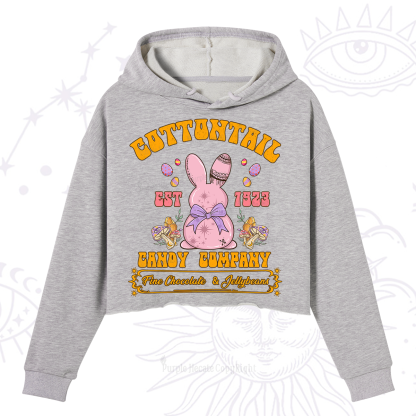 Purplehecate Cottontail Candy Company Easter Crop Hoodie