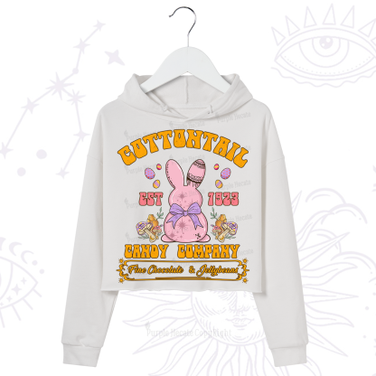 Purplehecate Cottontail Candy Company Easter Crop Hoodie