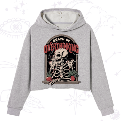 Purplehecate Death By Overthinking Crop Hoodie