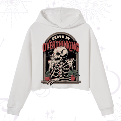 Purplehecate Death By Overthinking Crop Hoodie