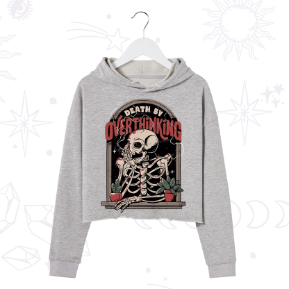 Purplehecate Death By Overthinking Crop Hoodie