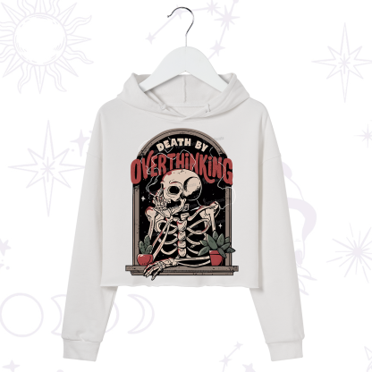 Purplehecate Death By Overthinking Crop Hoodie
