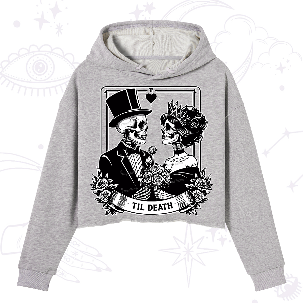 Purplehecate Til Death Crop Hoodie