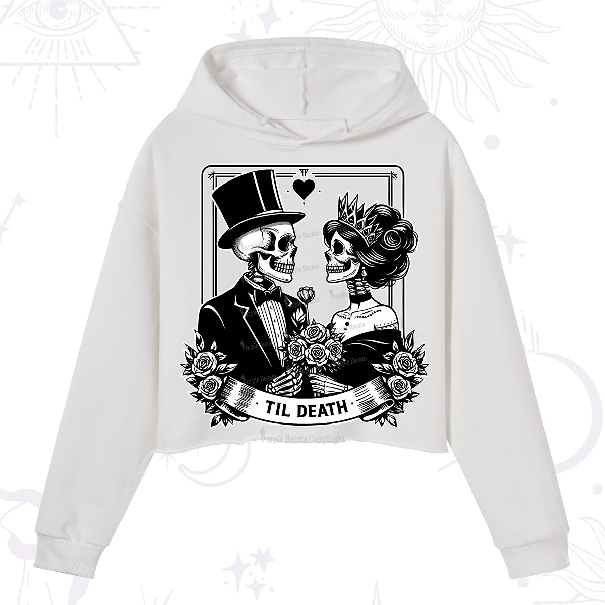 Purplehecate Til Death Crop Hoodie
