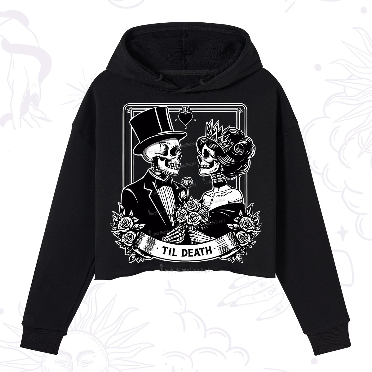 Purplehecate Til Death Crop Hoodie