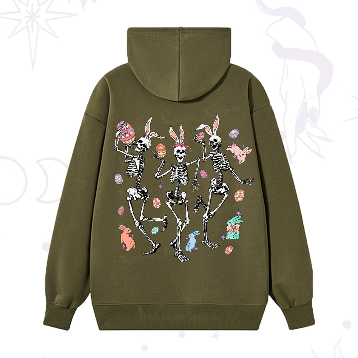 Purplehecate Easter Bunny Skeleton Hoodie