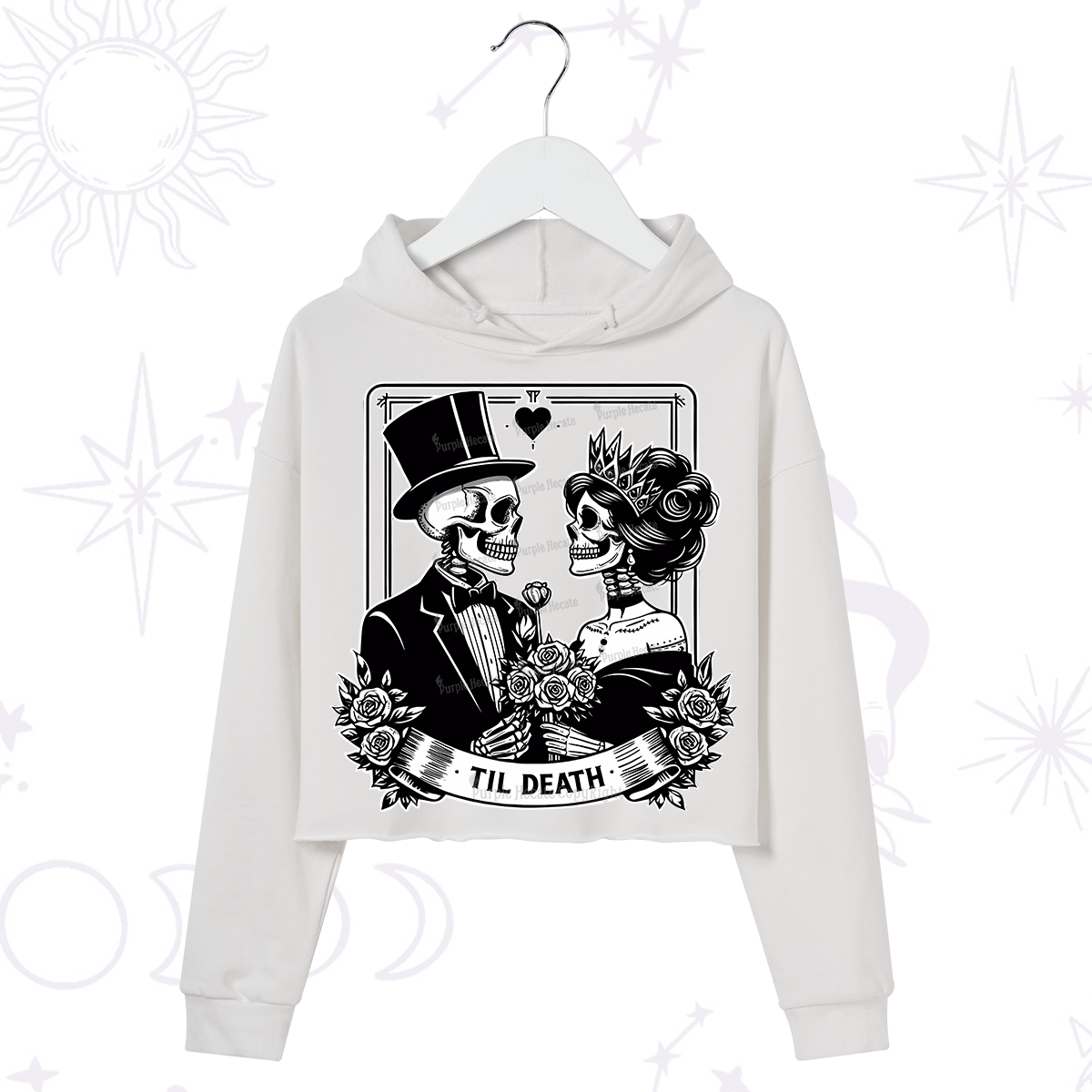 Purplehecate Til Death Crop Hoodie