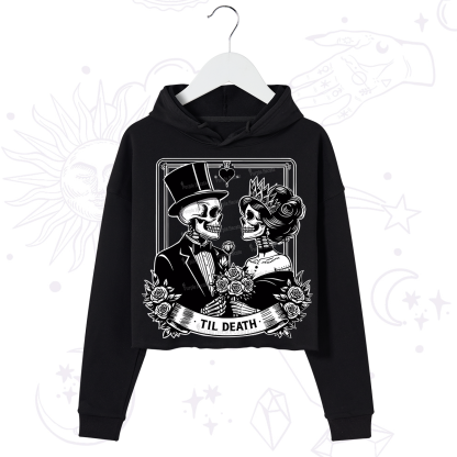 Purplehecate Til Death Crop Hoodie