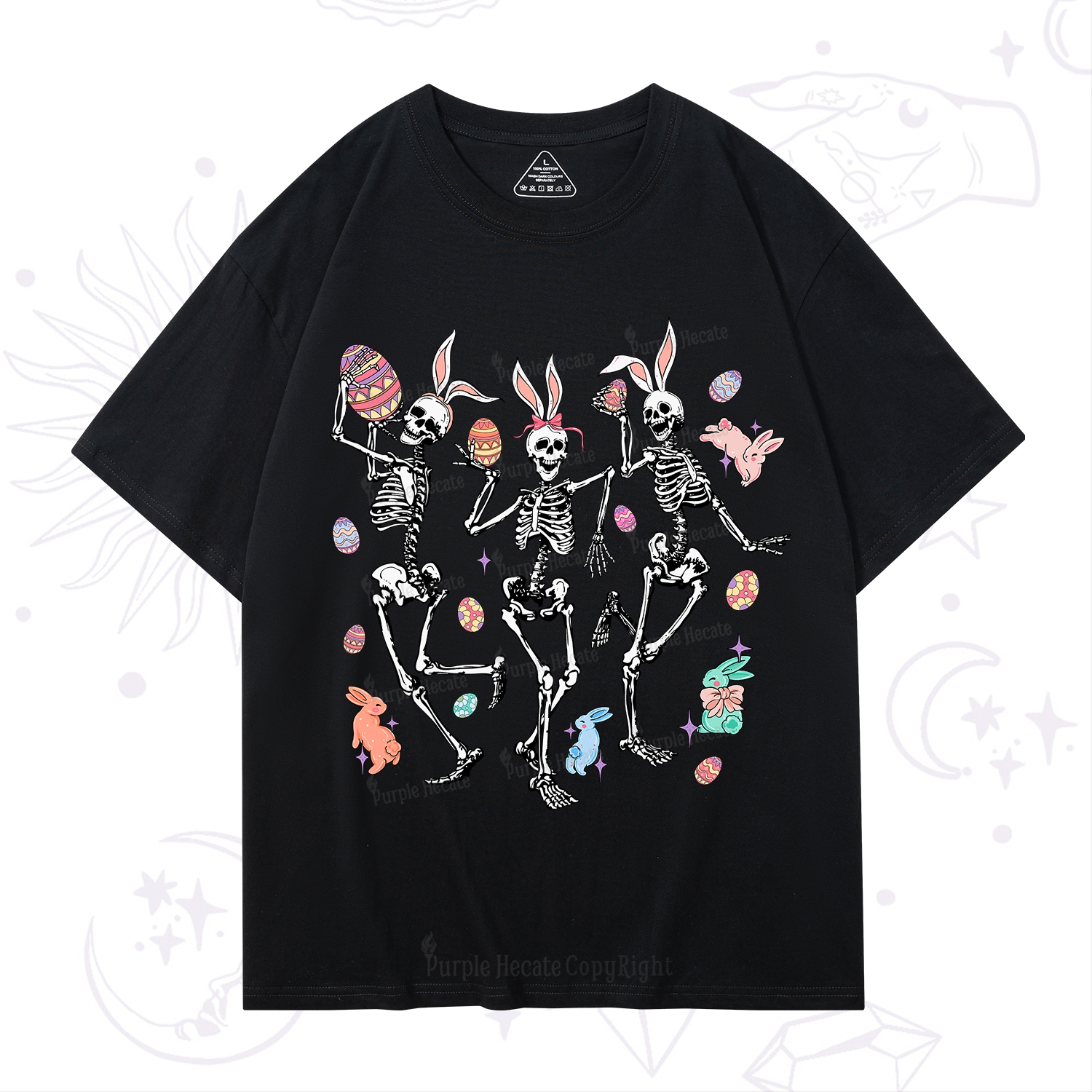 Purplehecate Easter Bunny Skeleton T-Shirt