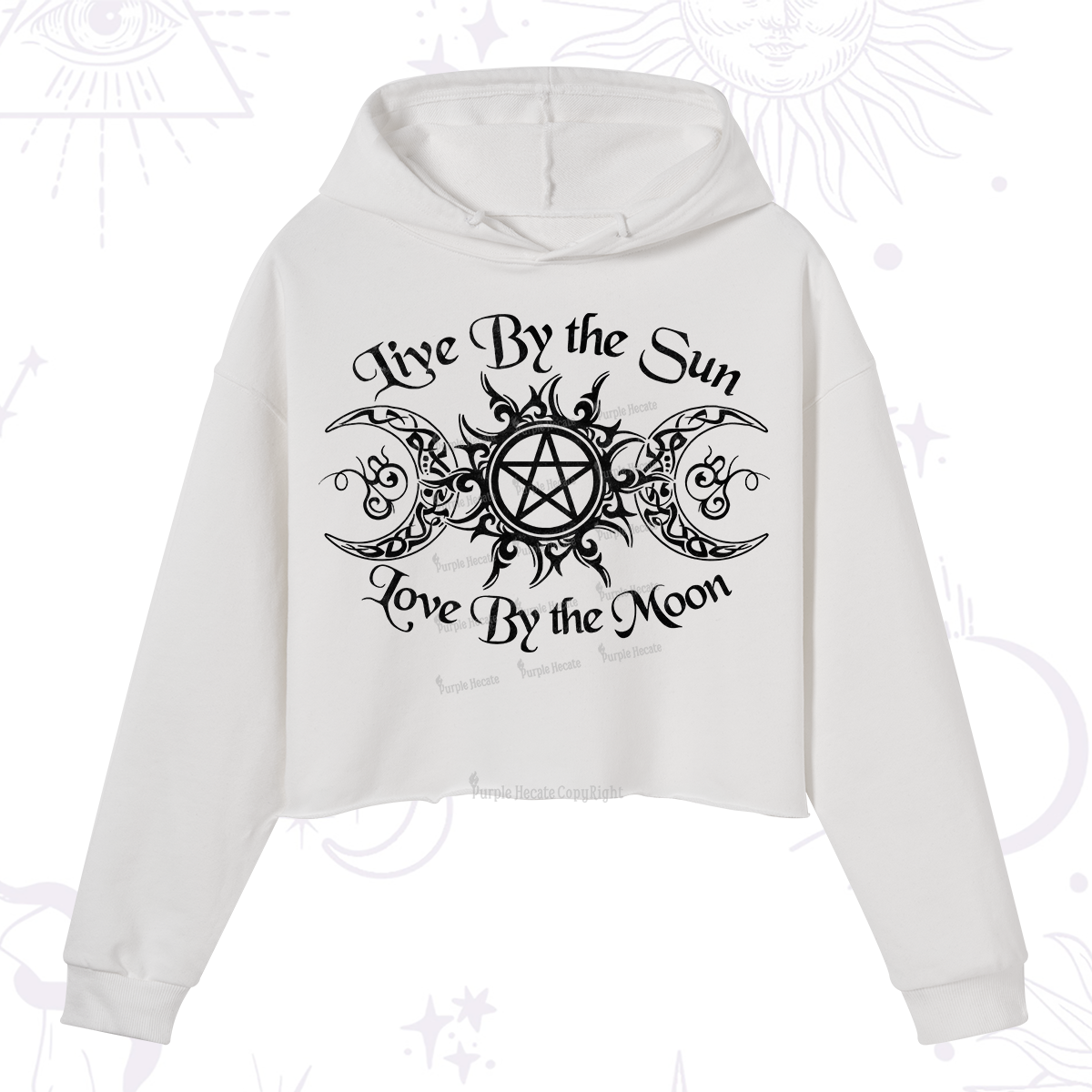 Purplehecate Hecate's Lunar Blessing Crop Hoodie