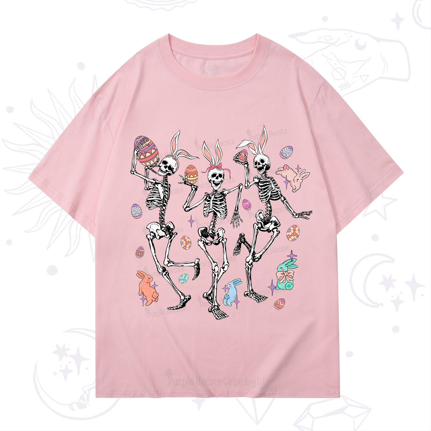 Purplehecate Easter Bunny Skeleton T-Shirt