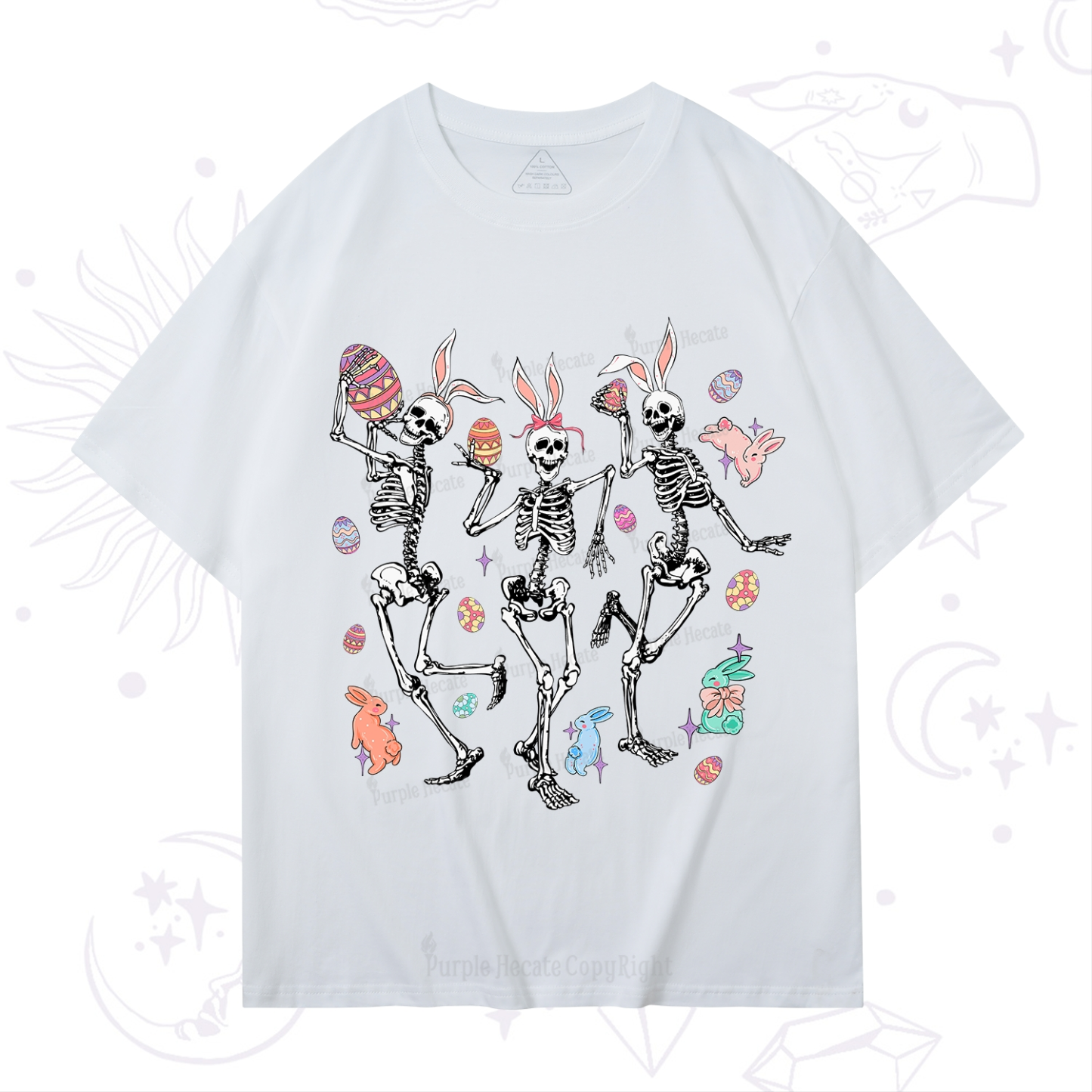 Purplehecate Easter Bunny Skeleton T-Shirt