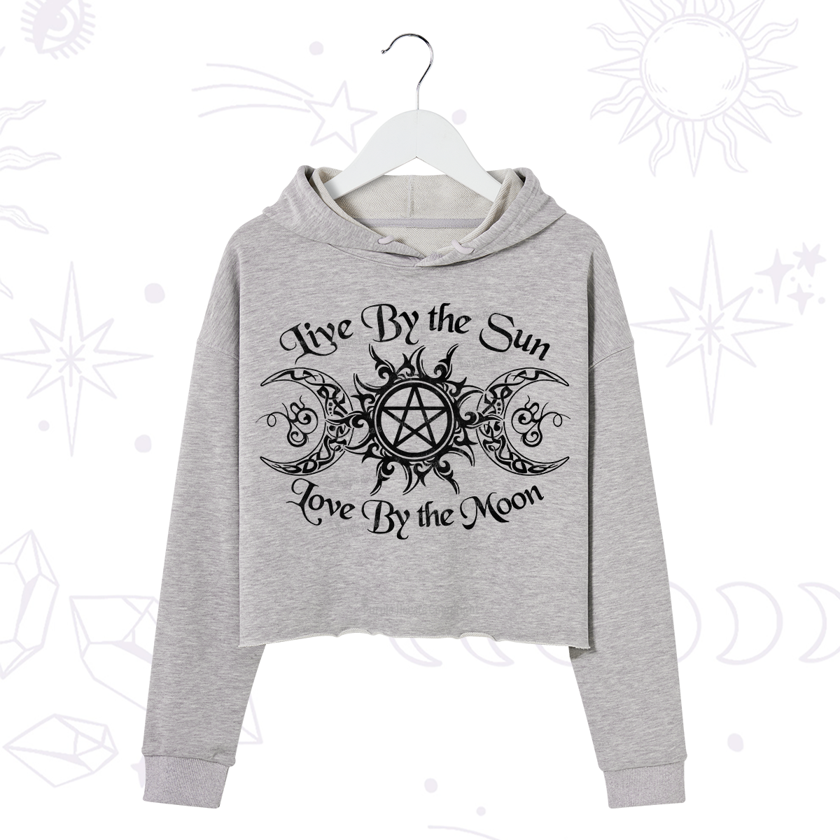 Purplehecate Hecate's Lunar Blessing Crop Hoodie
