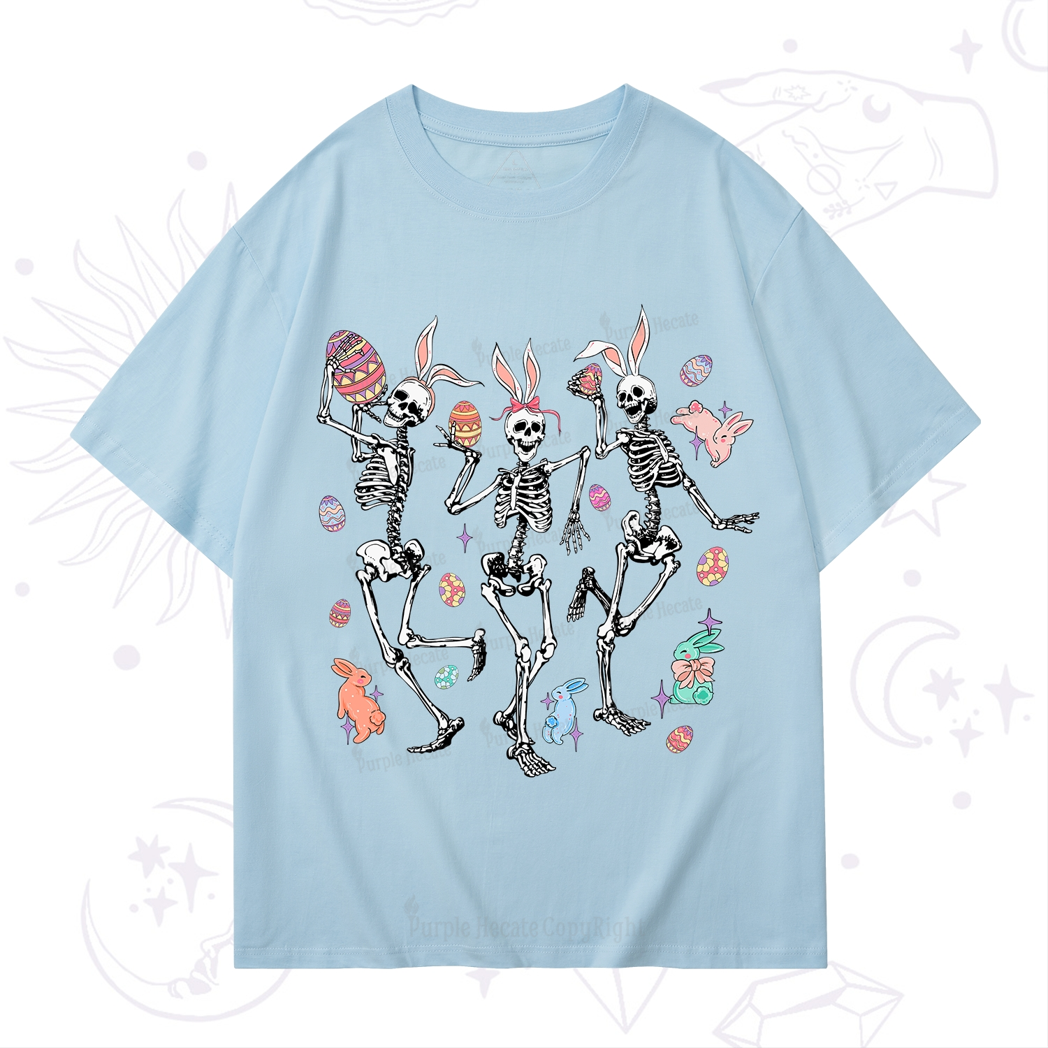 Purplehecate Easter Bunny Skeleton T-Shirt