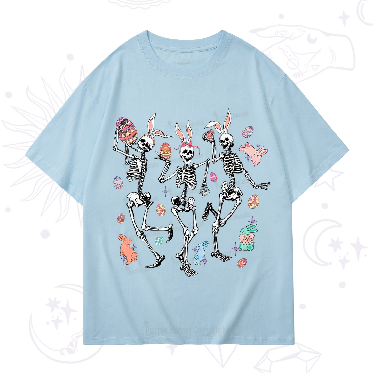 Purplehecate Easter Bunny Skeleton T-Shirt