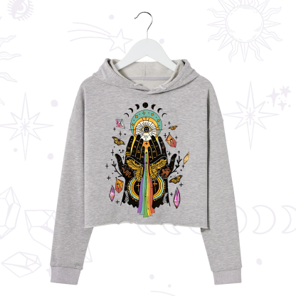 Purplehecate Mystical Witchy Hands Crop Hoodie
