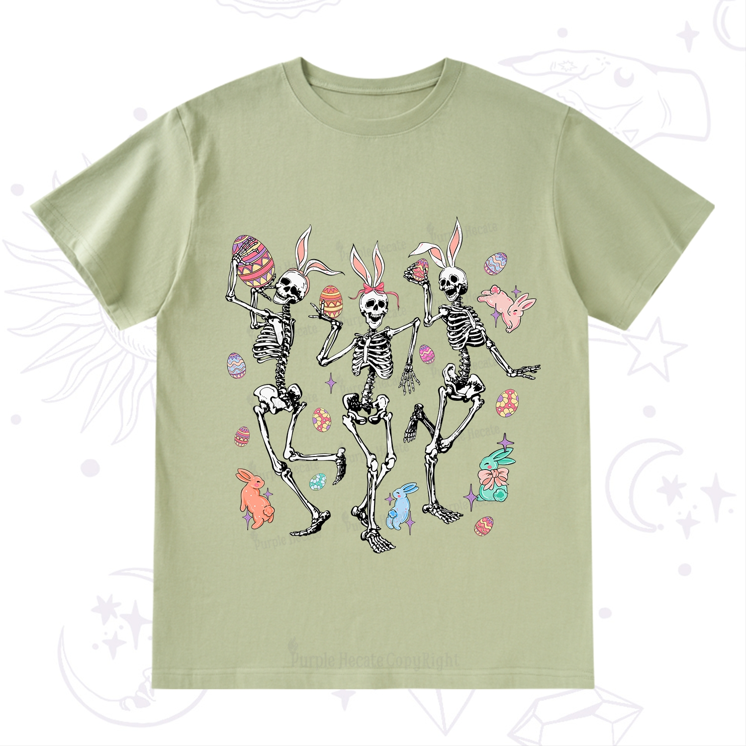 Purplehecate Easter Bunny Skeleton T-Shirt
