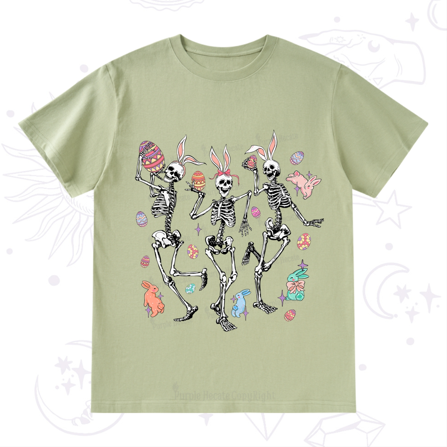 Purplehecate Easter Bunny Skeleton T-Shirt