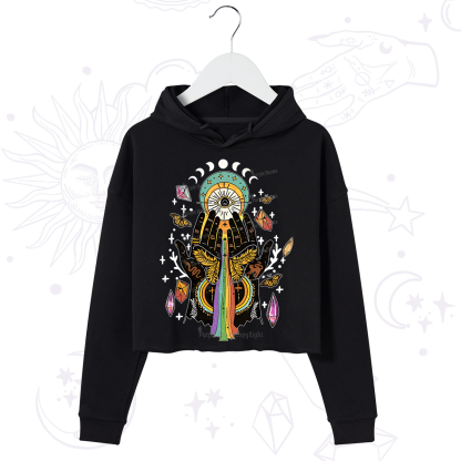 Purplehecate Mystical Witchy Hands Crop Hoodie
