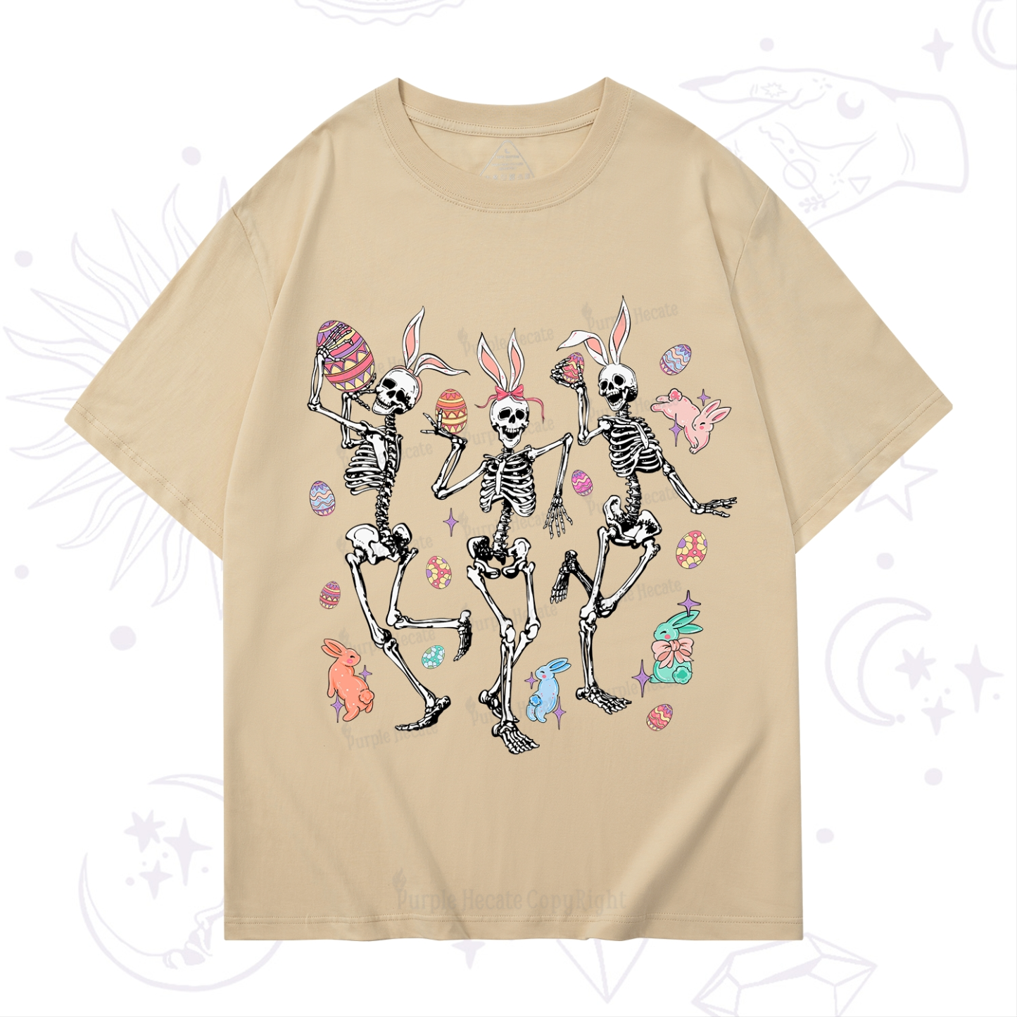 Purplehecate Easter Bunny Skeleton T-Shirt