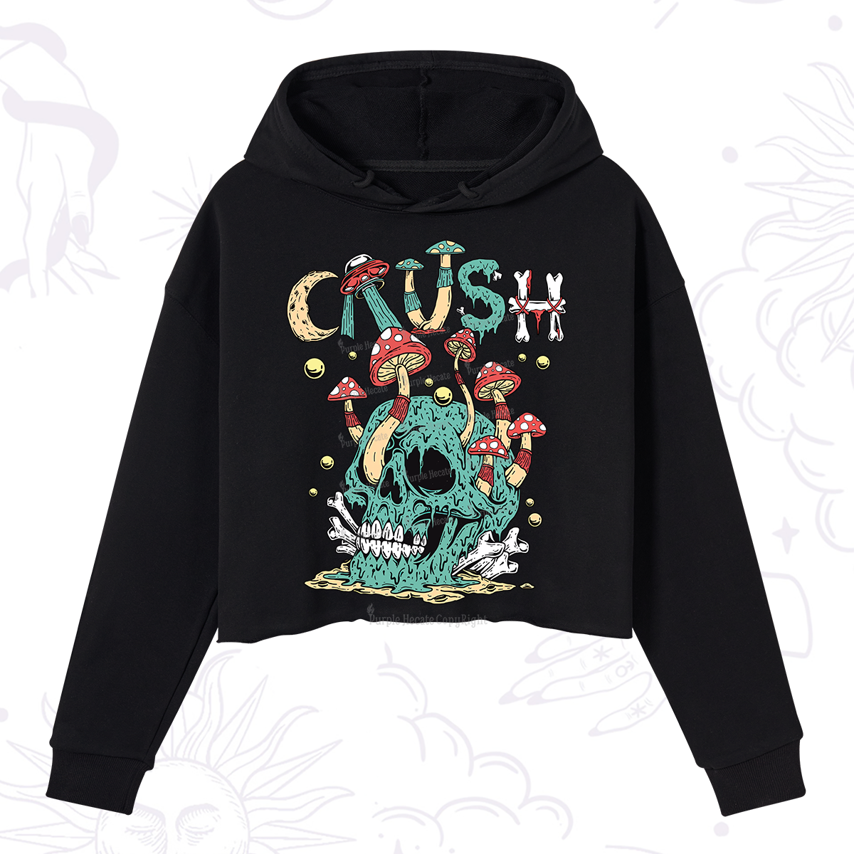 Purplehecate Crush Crop Hoodie