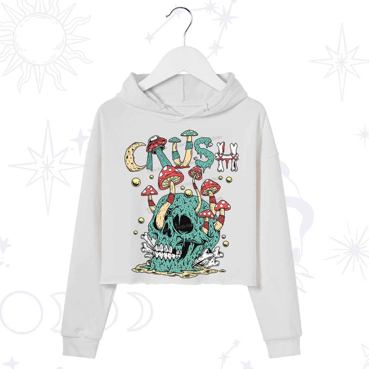 Purplehecate Crush Crop Hoodie