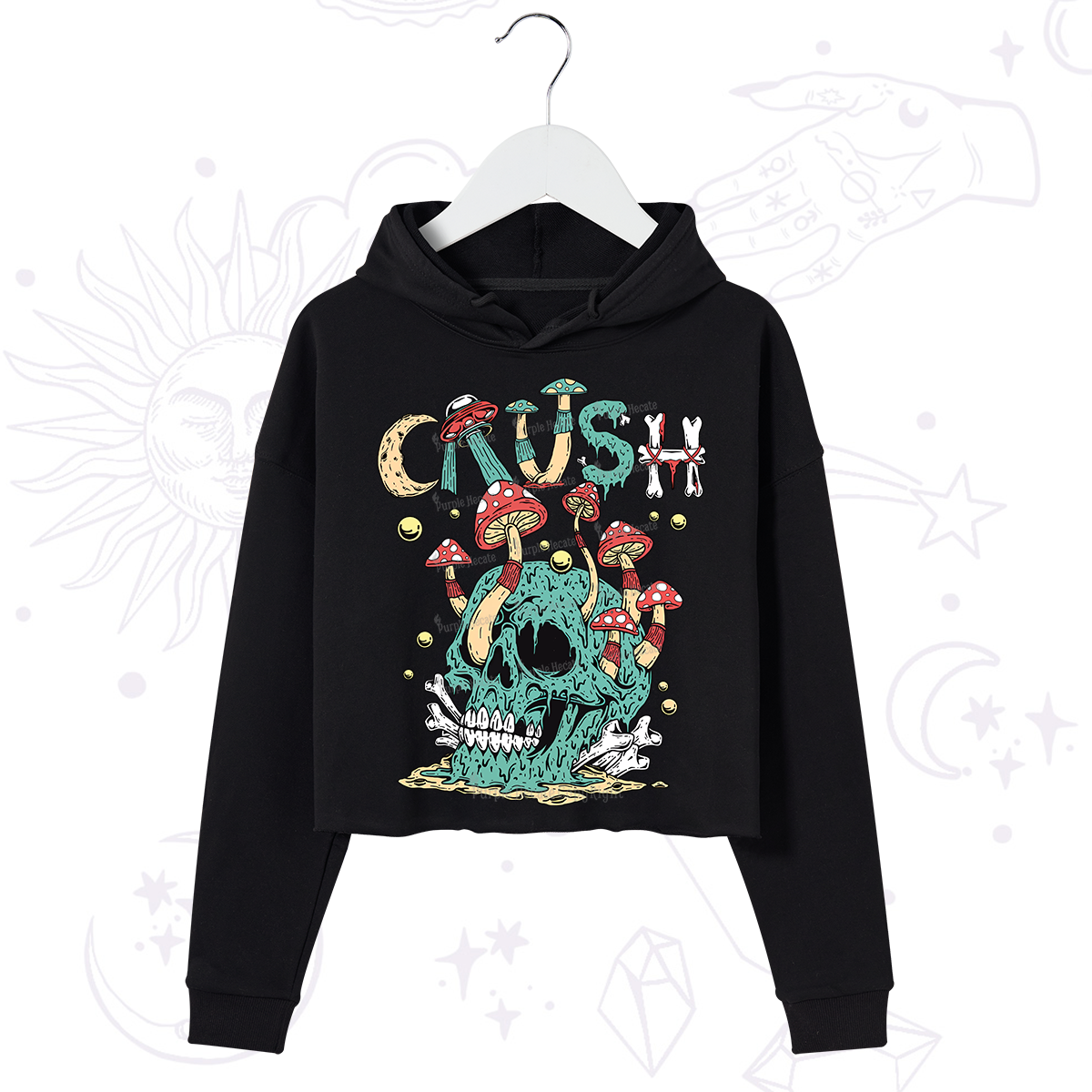 Purplehecate Crush Crop Hoodie