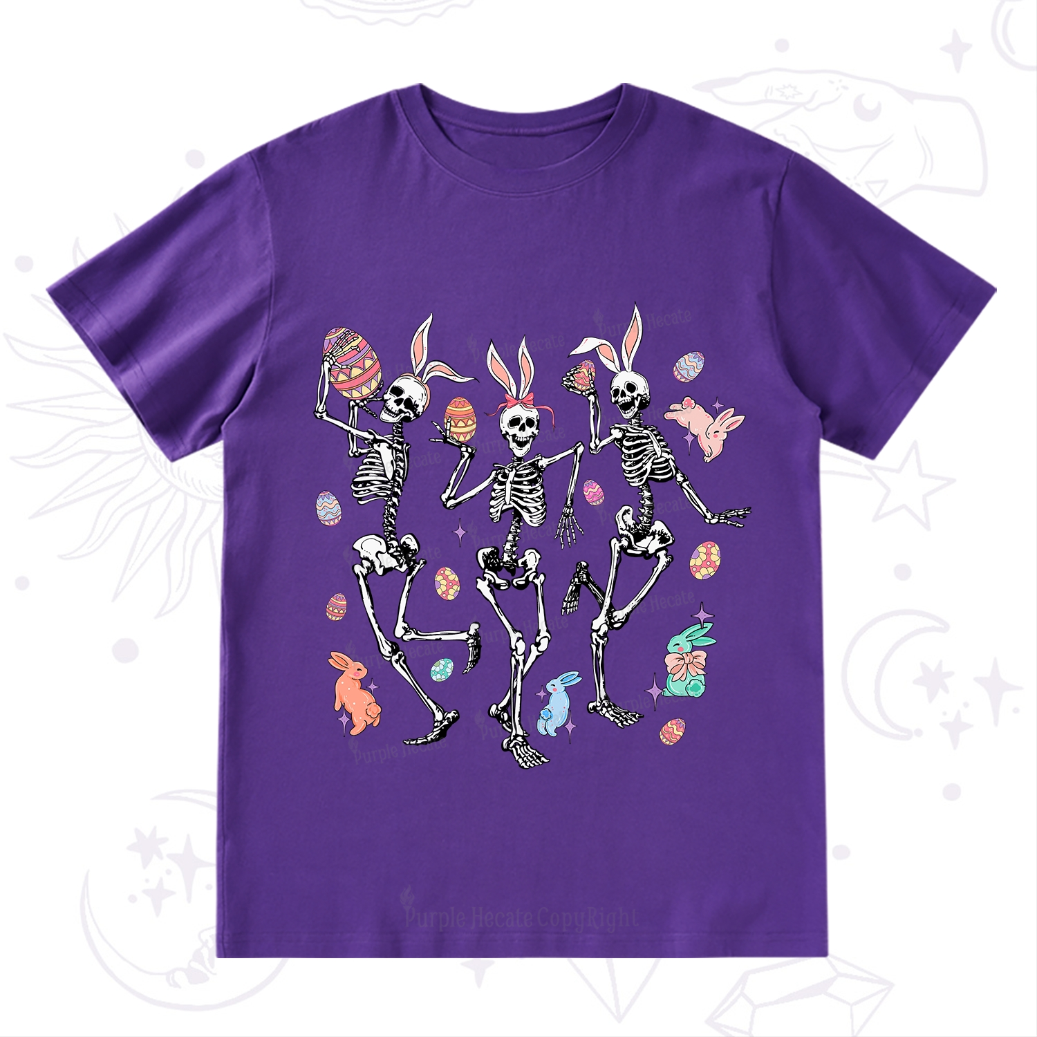 Purplehecate Easter Bunny Skeleton T-Shirt