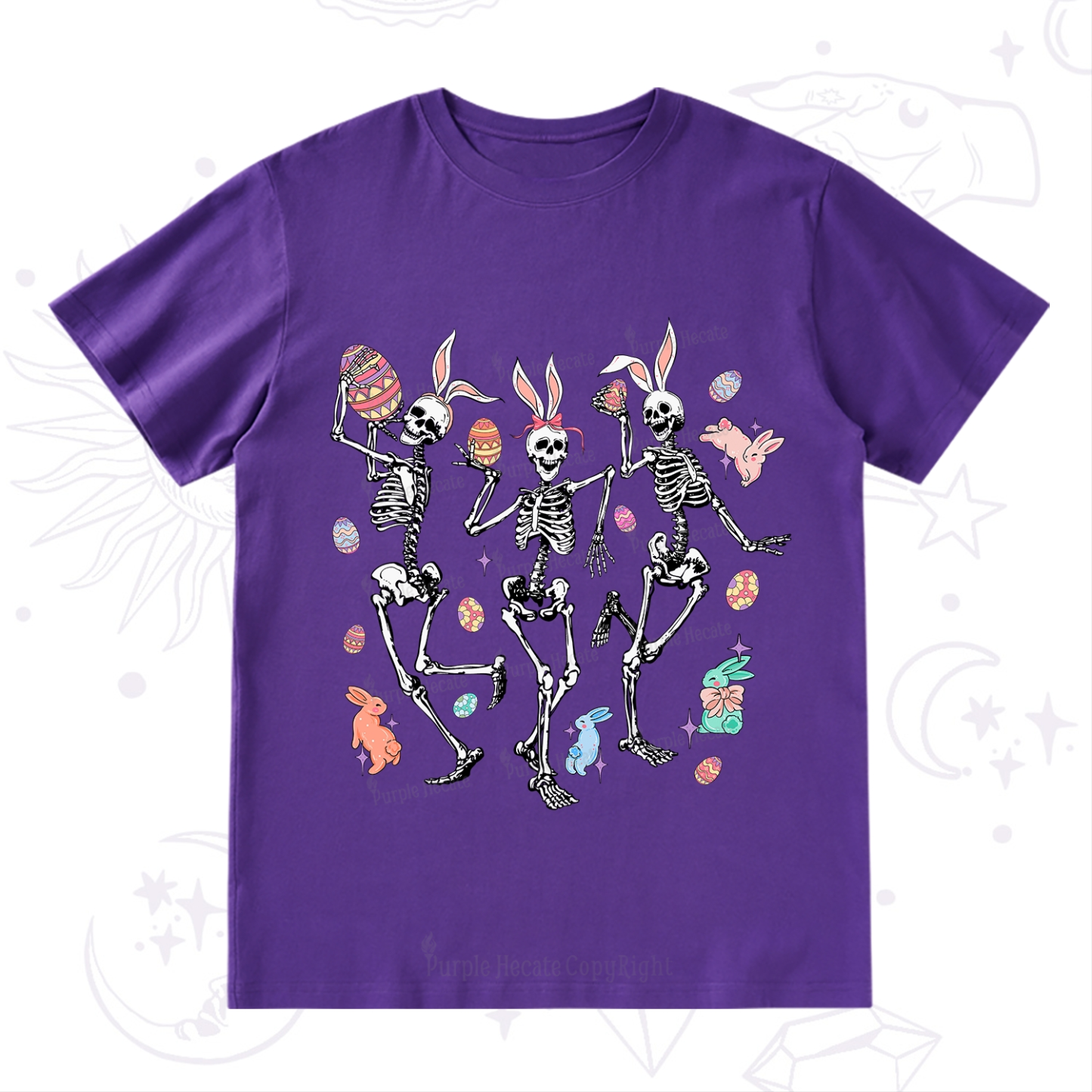 Purplehecate Easter Bunny Skeleton T-Shirt