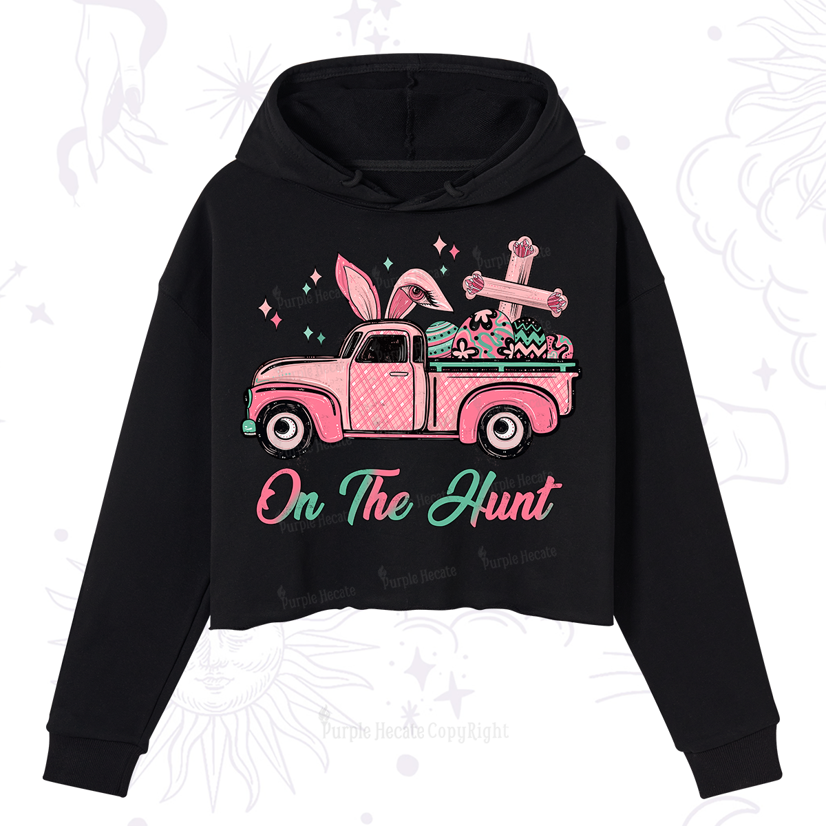 Purplehecate On The Hunt Easter Crop Hoodie