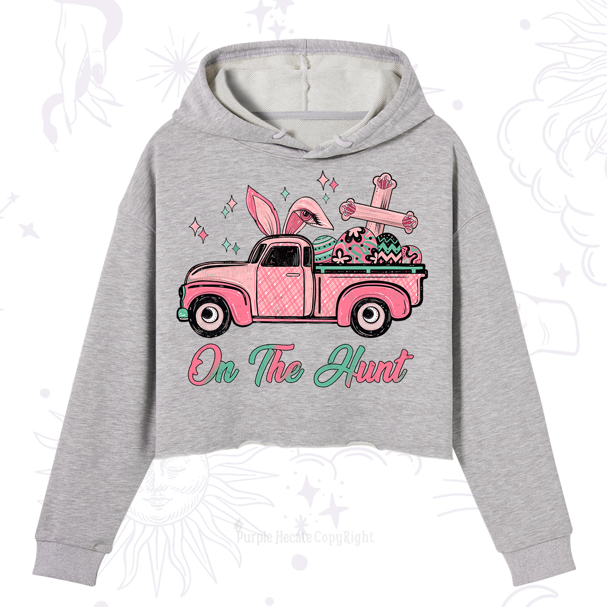 Purplehecate On The Hunt Easter Crop Hoodie