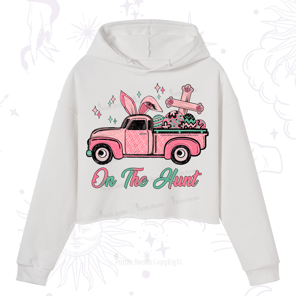 Purplehecate On The Hunt Easter Crop Hoodie