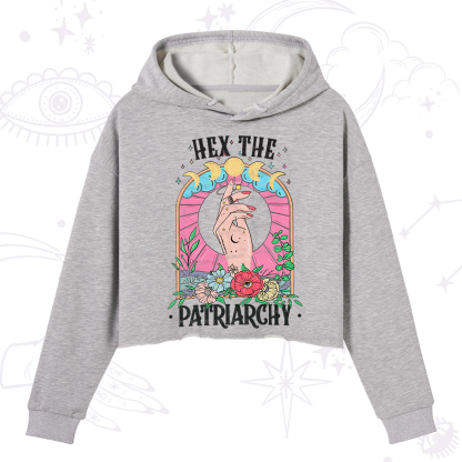 Purplehecate Hex The Patriarchy Crop Hoodie