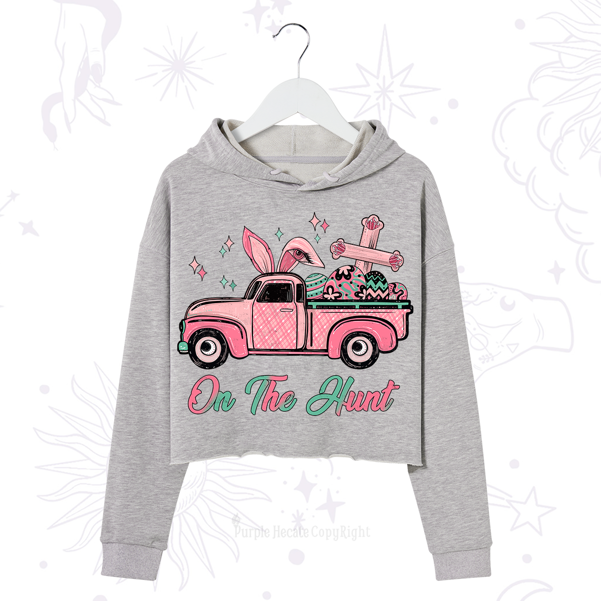 Purplehecate On The Hunt Easter Crop Hoodie