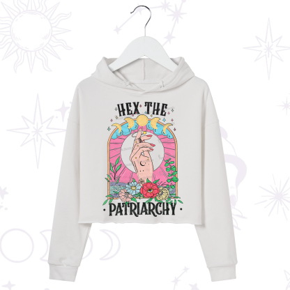 Purplehecate Hex The Patriarchy Crop Hoodie