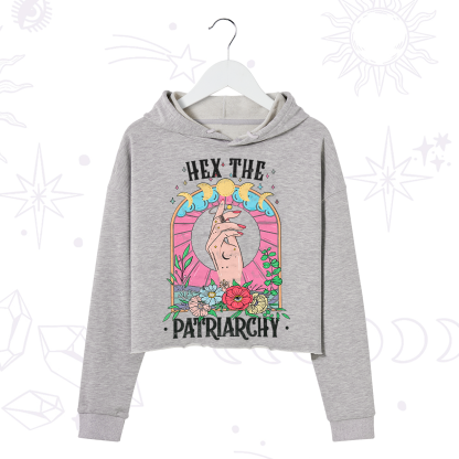 Purplehecate Hex The Patriarchy Crop Hoodie