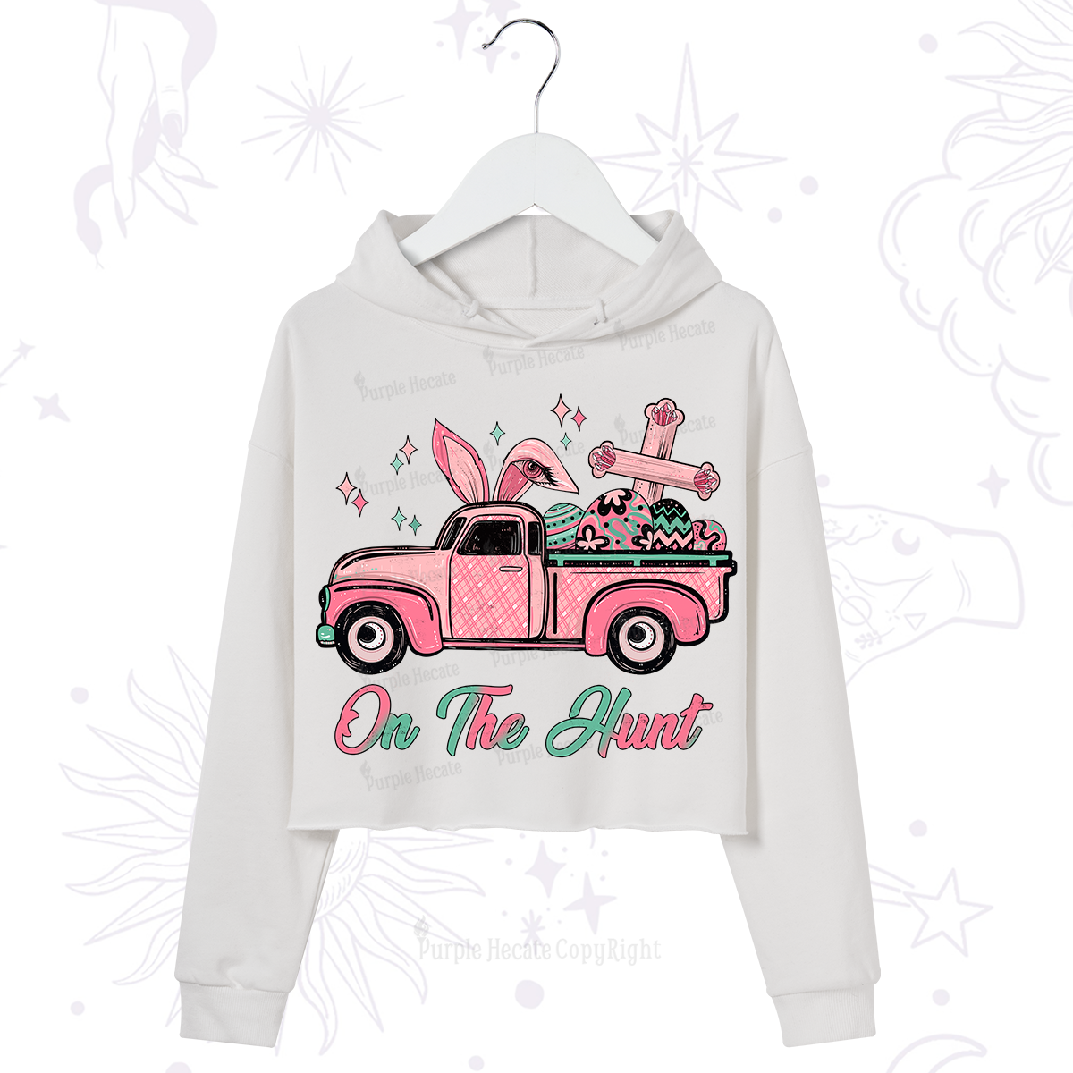 Purplehecate On The Hunt Easter Crop Hoodie
