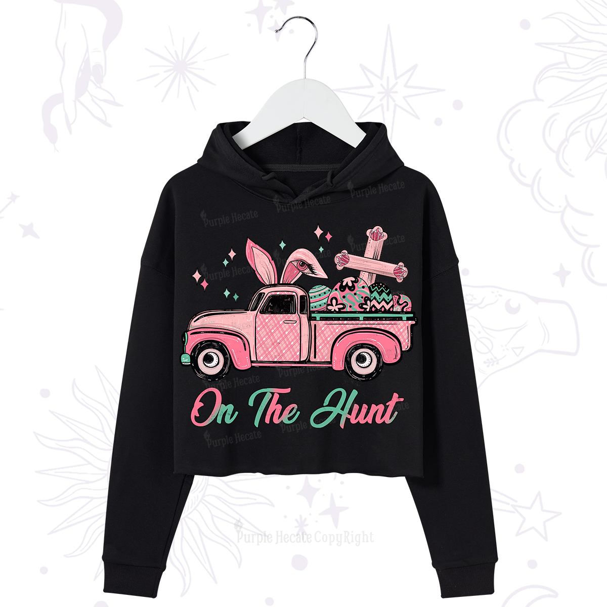 Purplehecate On The Hunt Easter Crop Hoodie