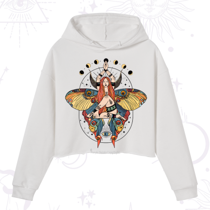 Purplehecate Luna Moth Crop Hoodie