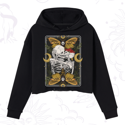 Purplehecate Deathless Moonlit Love Crop Hoodie