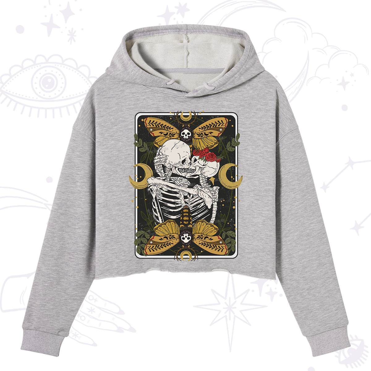 Purplehecate Deathless Moonlit Love Crop Hoodie