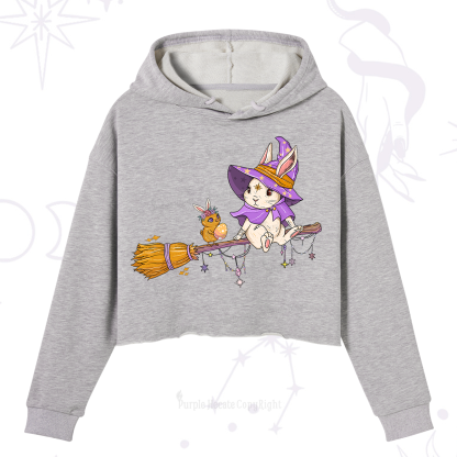 Purplehecate Bunny Witch's Easter Adventure Crop Hoodie