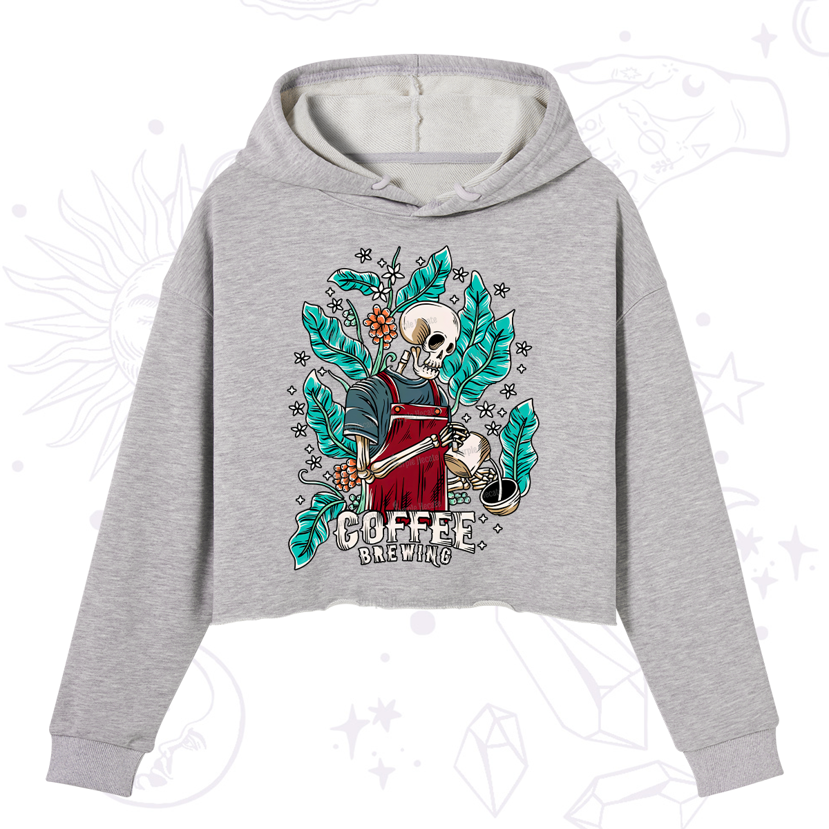 Purplehecate Coffee Brewing Crop Hoodie