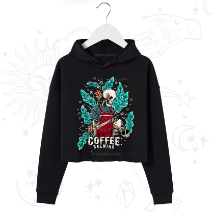 Purplehecate Coffee Brewing Crop Hoodie