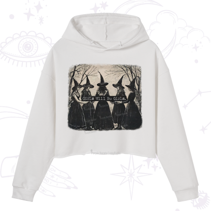 Purplehecate Girls Will Be Girls Witch Crop Hoodie